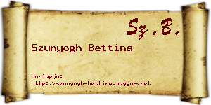 Szunyogh Bettina névjegykártya