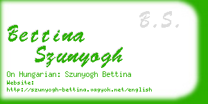 bettina szunyogh business card